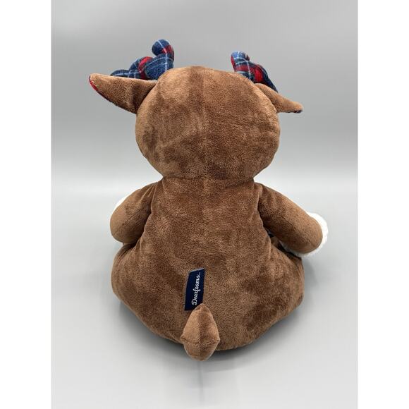 Dearfoams Reindeer Plaid Plush Stuffed Animal Christmas Toy 14” - Picture 6 of 8